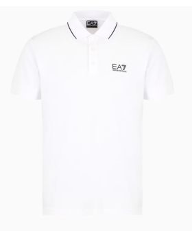 EA7 polo 8NPF16 PJVUZ 1100 biały 