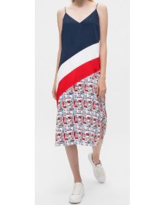 Tommy Jeans sukienka TJW Diagonal Color Blok Dress granat S Kolor granatowy Rozmiar1 S