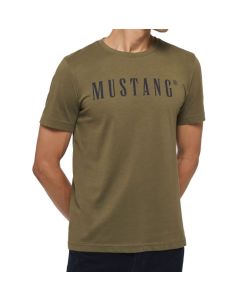 Mustang t-shirt 1014695 6529 khaki S Kolor khaki Rozmiar1 S