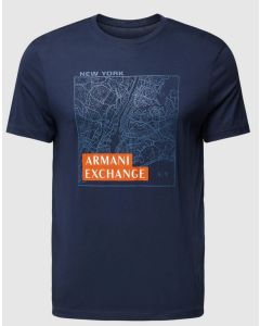 AX t-shirt 6RZTAH ZJA5Z 25DX granatowy 