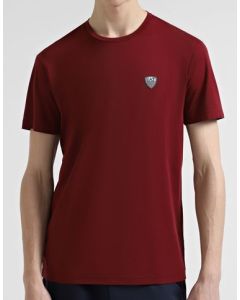 EA7 t-shirt 8NPT16 PJRGZ 1496 bordowy