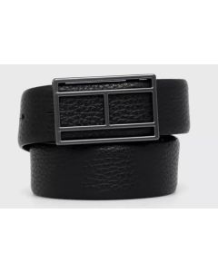 TH pasek FLAG LOGO BUCKLE AM0AM10332 B Czarny