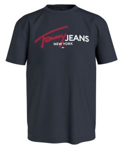 TJ t-shirt DM0DM18572 C1G granatowy