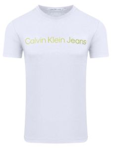 CKJ t-shirt J30J322344 YAF biały