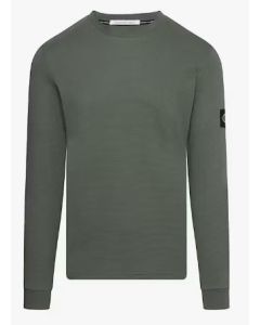 CKJ sweter J30J323977 LLP zieleń butelkowa