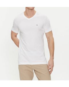 CKJ t-shirt J30J325212 YAF biaˆy