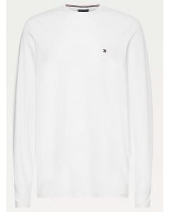 TH t-shirt Stretch Slim Fit LongSleeve biały