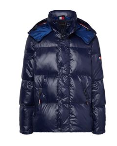 Tommy Hilfiger kurtka Shiny Hooded Bomber