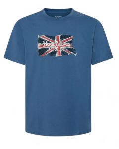 PJ t-shirt  PM509384 553 niebieski 