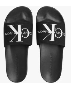 CK klapki Slide Monogram czarny 