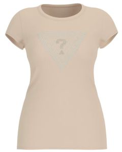 GU t-shirt  W4BI41KA0Q1 G1W7  beżowy