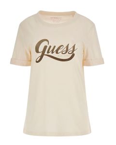 Guess t-shirt W4YI09 JA914  G1E0 beżowy S Kolor beżowy Rozmiar1 S