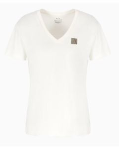 AX t-shirt 6DYT23 YJ3RZ 1130 kremowy 