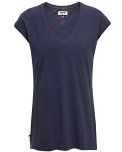 Tommy Jeans t-shirt TJW Essential V-Neck Tee granat S Kolor granatowy Rozmiar1 S