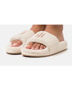 TH klapki Sherpa Fur Slide beżowy 