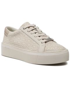 CK buty Flatform Cupsole Lace Up - Mono beżowy