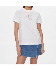 CKJ t-shirt J20J223264 YAF biały
