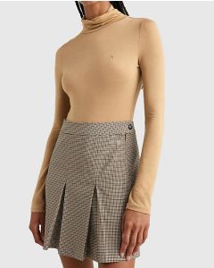 TH golf Slim Soft Tencel Roll Neck Top nude 