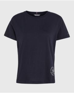 TH t-shirt WW0WW38823 DW5 granatowy 