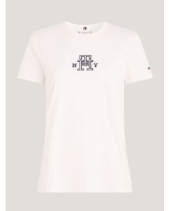TH t-shirt WW0WW38874 AC0 beżowy 
