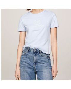 TH t-shirt WW0WW41761 C10  liliowy